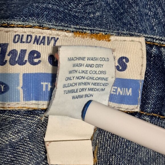 Vintage Y2K Old Navy Blue Denim Long Skirt Size 10 Y2K With Front Pockets & Side - Picture 9 of 10